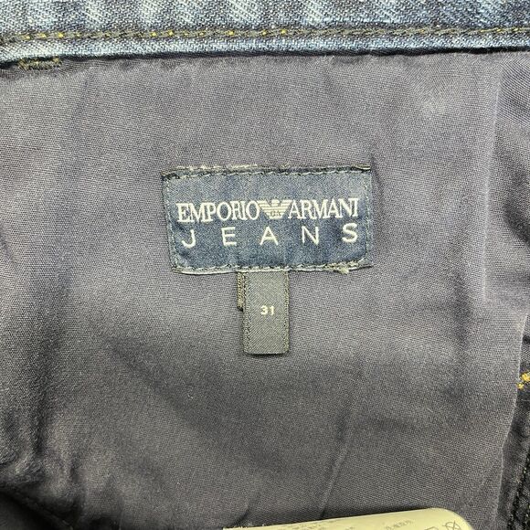 Emporio Armani Jeans Johnny Slim Fit Men’s 31 Medium Wash Distressed Denim - Picture 5 of 16